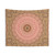 Vibrant Pink and Brown Mandala Tapestry Wall Hanging