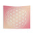 Flower of Life Mandala Pink Peach Tapestry Wall Decor