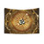 Golden Mandala Tapestry with Om Symbol for Meditation and Yoga