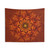 Mandala Sunlight Orange Pattern Wall Tapestry