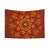 Mandala Sunlight Orange Pattern Wall Tapestry