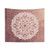 Dusty Rose Gold Mandala Tapestry Wall Hanging
