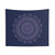 Navy Blue and Light Pink Mandala Tapestry