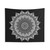 Black and White Mandala Tapestry