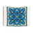 Floral Blue Tapestry with Geometric Mandala Design