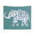 Patterned Elephant Tapestry Wall Hanging