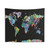 World Map Mandala Tapestry