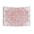 Blush Pink and White Snowflake Mandala Tapestry