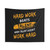 Motivational Gym Quote Tapestry - Hard Work Beats Talent