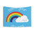 Kawaii Rainbow Tapestry with Motivational Artwork