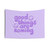 Motivational Purple Tapestry with Positive Quotes