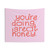 Groovy Pastel Pink & Coral Tapestry with Inspirational Quote