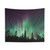 Mystical Night Sky Tapestry - Glowing Stars and Aurora Borealis
