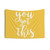 Inspirational Yellow Aesthetic Quote Tapestry