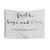 Christian Floral and Marble Tapestry with Faith, Hope and Love Quote