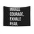 Motivational Mindfulness Quote Tapestry with Inhale Courage, Exhale Fear Design
