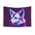 Cute Hasky Dog Listening to Music Nanopunk Tapestry