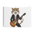 Rock and Roll Cat Tapestry Wall Hanging