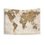 Vintage World Map Music Notes Tapestry