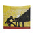 Vintage Piano Recital Illustration Tapestry