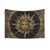 Golden Apollo Sun God Tapestry with Greek Key Pattern