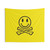 Acid House Tapestry with Smile Face and Crossed Bones