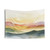 Abstract Watercolor Landscape Tapestry with Sunrise Over Hills