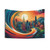 Vibrant Cityscape Sunset Tapestry