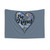 Be Kind Blue Heart Forget Me Not Tapestry