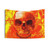 Skull in Liquid Gold Tapestry Wall Hanging