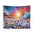 Colorful Flower Sunset Tapestry