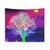 Vibrant Fire Tree Tapestry Wall Hanging