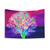 Vibrant Fire Tree Tapestry Wall Hanging