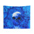 Alien Blue Skull Tapestry Wall Art