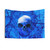 Alien Blue Skull Tapestry Wall Art
