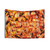 Colorful abstract floral tapestry wall hanging