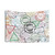 Vintage World Travel Tapestry Wall Hanging