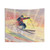 Colorful Skiing Tapestry by Artist Melly Terpening