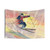 Colorful Skiing Tapestry by Artist Melly Terpening
