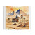 Old Church Watercolor Tapestry - Peaceful Egypt Architecture