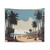 Vintage India Tapestry with Chennai Beach Cityscape Art