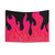 Reddish Pink Flames Tapestry