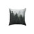 Misty Foggy Forest Throw Pillow