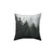 Misty Foggy Forest Throw Pillow