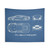 Aventador Blueprint Tapestry