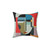 Abstract face pillow by WOMAN OF WHEN