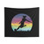 Colorful Retro Sunset Soccer Tapestry