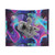 Colorful astronaut in space tapestry