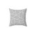 Silver Gray Patterned Decorative Pillow