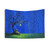 Surreal All Good Tapestry - Trippy Blue and Green Space Art